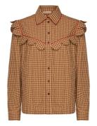 Checked Shirt With Tongues Brown Stella Nova