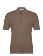 Knit Cotton Polo Shirt Brown Mango