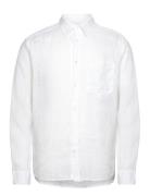 Reg Ls Clean Linen Shirt White J. Lindeberg