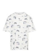 Printed Cotton-Blend T-Shirt White Mango