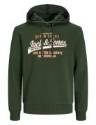 Jjelogo Sweat Hood 2 Col 24/25 Noos Green Jack & J S