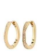 True Recycled Hoop Earrings Gold Pilgrim