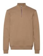 Onsconnor Reg 1/4 Zip Sweat Brown ONLY & SONS