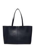 Leather-Effect Shopper Bag Black Mango