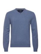 Lambswool V Neck Blue Hackett London