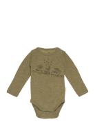 Body Ls - Solid W.print Khaki CeLaVi