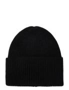 Fold Rib Cap Black Davida Cashmere