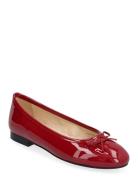 Oriana Onix Red Leather Ballet Flats Red ALOHAS