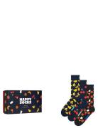 3-Pack Food Socks Gift Set Navy Happy Socks