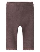 Nbfwang Wool Needle Legging Solid Noos Brown Name It