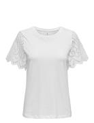 Onlebba Life S/S Lace Top Jrs White ONLY