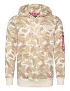 Back Print Hoody Camo Beige Alpha Industries