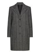 Slfnew Alma Wool Coat Herringb Noos Grey Selected Femme