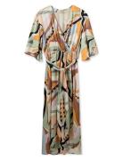 Mmkella Pictus Wrap Dress Green MOS MOSH