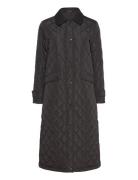 Corduroy-Trim Diamond-Quilted Coat Black Lauren Ralph Lauren