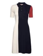 Rib Stripes Polo Ss Swt Dress Navy Tommy Hilfiger