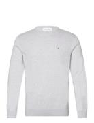 Cotton Silk Blend Cn Sweater Grey Calvin Klein