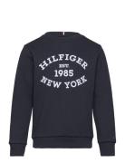 Monotype Flock Reg Sweatshirt Navy Tommy Hilfiger