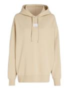 Woven Label Over D Hoodie Beige Calvin Klein Jeans