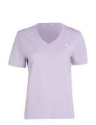 Ck Embro Badge V-Neck Tee Purple Calvin Klein Jeans