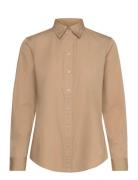 Feather Wt Cotton-Shirt Beige Lauren Ralph Lauren