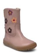 Boots - Flat - With Zipper Pink ANGULUS