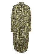 Colette Saale Dress Aop Green Mads Nørgaard