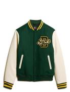 Varsity Wool Bomber Green Superdry