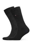 Th Men Small Stripe Sock 2P Black Tommy Hilfiger