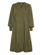 Cuantoinett Rib Dress Khaki Culture