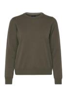 Superfine Lambswool Crew Khaki GANT