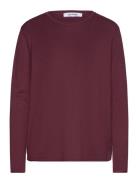 Srmarla O-Neck Roll Edge Knit Burgundy Soft Rebels