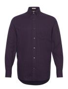 Reg Jaspe Gingham Shirt Navy GANT