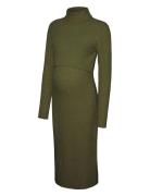 Mlsuniva June L/S Knit Midi Dress 2F Khaki Mamalicious