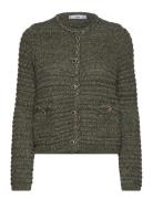 Lurex Chunky-Knit Cardigan Khaki Mango