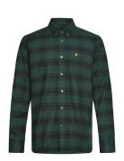 Tonal Check Flannel Shirt Green Lyle & Scott