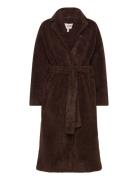 Teddy Long Coat Brown A-View