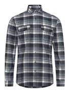 Checked Brushed Shirt L/S Navy Lindbergh