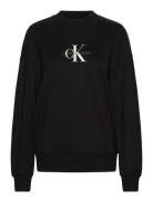 Textured Monologo Crewneck Black Calvin Klein Jeans