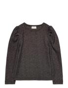 T-Shirt Ls Glitter Rib Black Minymo