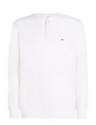 Slub Henley Ls Tee White Tommy Hilfiger