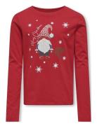 Kogxmas Yrsa Christmas Reg L/S Top Jrs Red Kids Only