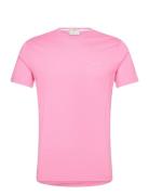 Contrast Logo Ss T-Shirt Pink GANT