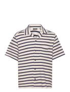 Tiro Resort Stripe Shirt Beige J. Lindeberg