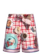 Printed Silk Shorts Red GANT