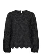 Msmisala Long Sleeve Lace Blouse Black Minus