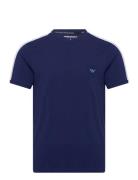 Men's Knit V Neck T-Shirt Blue Emporio Armani