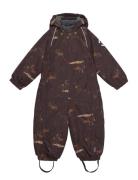 Polyester Baby Suit - Aop Forest Brown Mikk-line