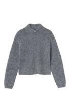 Nlfnulo Ls Short Knit Cardigan Grey LMTD