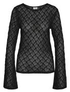 Nmline L/S Boat Neck Lace Top Jrs Black NOISY MAY